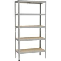 Aufbewahrungsregal Metall 900 x 450 x 1.800 mm Grau