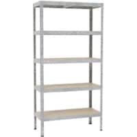 Aufbewahrungsregal Metall 900 x 400 x 1.800 mm Grau