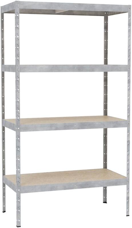 Aufbewahrungsregal Metall 1.200 x 600 x 2.170 mm Grau