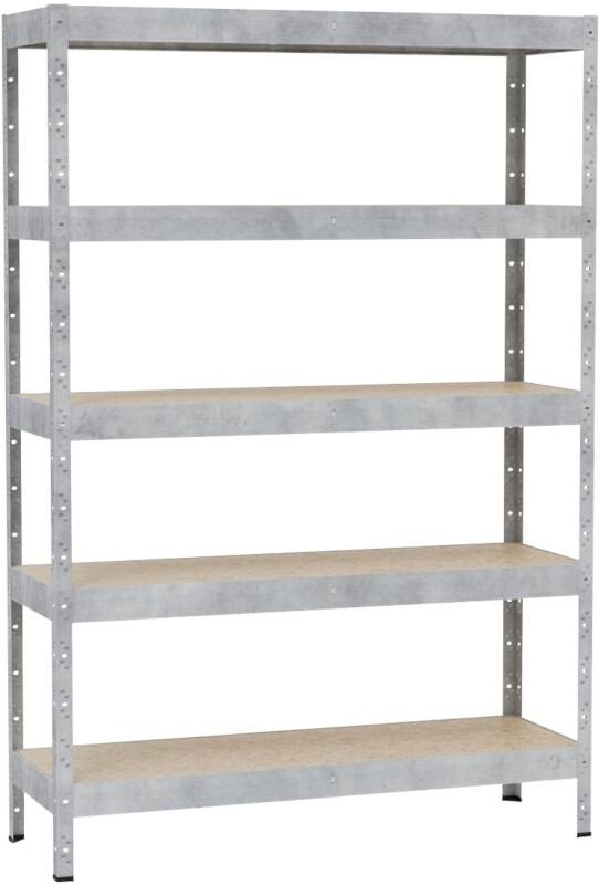 Aufbewahrungsregal Metall 1.200 x 400 x 1.770 mm Grau