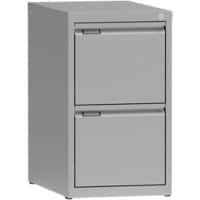 Metall Aktenschrank 2 Schübe 405 x 623 x 704 mm Grau  