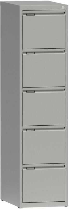 Metall Aktenschrank 5 Schübe 405 x 623 x 1.628 mm Grau  