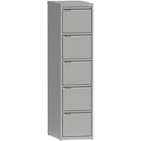 Metall Aktenschrank 5 Schübe 405 x 623 x 1.628 mm Grau  