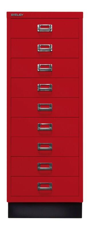 Bisley MultiDrawer Metall Schubladenschrank 9 Schübe 349 x 432 x 940 mm Rot
