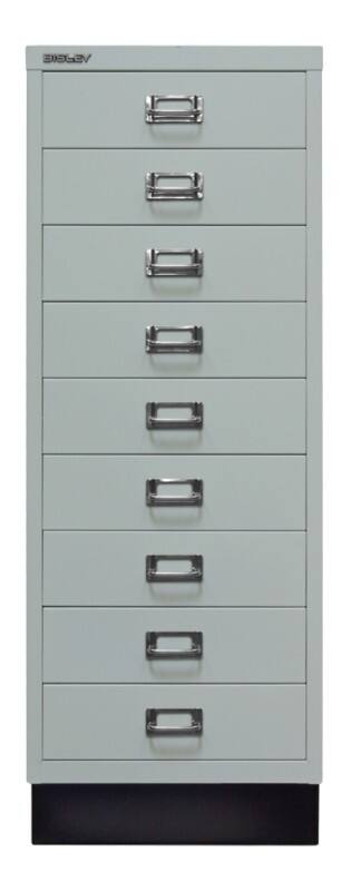Bisley MultiDrawer Metall Schubladenschrank 9 Schübe 349 x 432 x 940 mm Lichtgrau