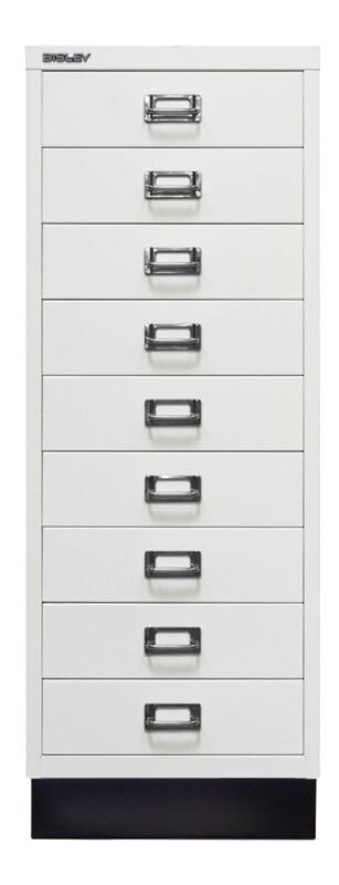 Bisley MultiDrawer Metall Schubladenschrank 9 Schübe 349 x 432 x 940 mm Weiß