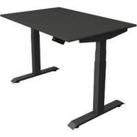 Kerkmann Elektronisch Höhenverstellbar Sitz-Stehschreibtisch Anthrazit T-Fuß 1.200 (B) x 800 (T) x 1.290 (H) mm Metall, Holz