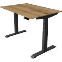 Kerkmann Elektronisch Höhenverstellbar Sitz-Stehschreibtisch Eiche T-Fuß 1.200 (B) x 800 (T) x 1.290 (H) mm Metall, Holz