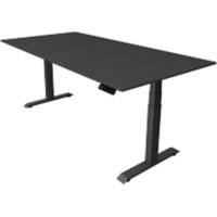 Kerkmann Elektronisch Höhenverstellbar Sitz-Stehschreibtisch Anthrazit T-Fuß 2.000 (B) x 1.000 (T) x 1.290 (H) mm Metall, Holz