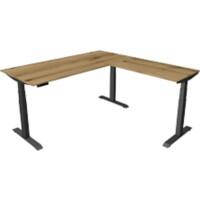 Kerkmann Elektronisch Höhenverstellbar Sitz-Stehschreibtisch Eiche T-Fuß 1.800 (B) x 1.800 (T) x 1.290 (H) mm Metall, Holz