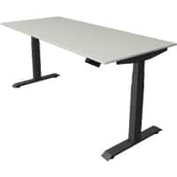 Kerkmann Elektronisch Höhenverstellbar Sitz-Stehschreibtisch Hellgrau T-Fuß 1.800 (B) x 800 (T) x 1.290 (H) mm Metall, Holz