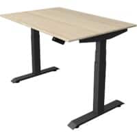 Kerkmann Elektronisch Höhenverstellbar Sitz-Stehschreibtisch Ahorn T-Fuß 1.200 (B) x 800 (T) x 1.290 (H) mm Metall, Holz