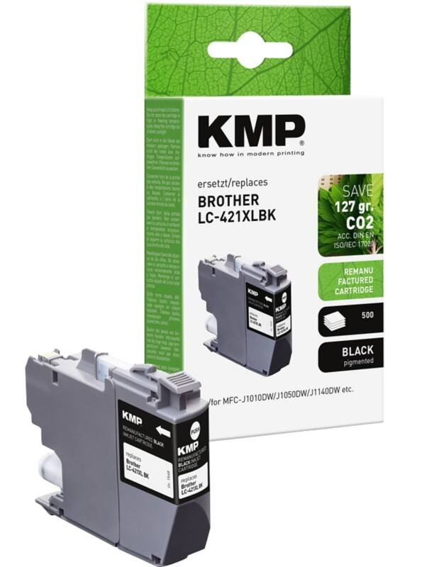 KMP Kompatibel Brother LC421XLBK Tintenpatrone Schwarz