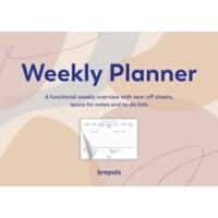 Brepols Wochenplaner 1 Woche als Übersicht Englisch 29,7 (B) x 1,2 (T) x 21 (H) cm Farbig sortiert