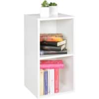 WOHNLING Spanplatte Bücherregal 2 300 x 300 x 600 mm Weiß