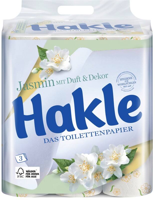 Hakle Jasmin Toilettenpapier 3-lagig 14220 24 Rollen à 150 Blatt