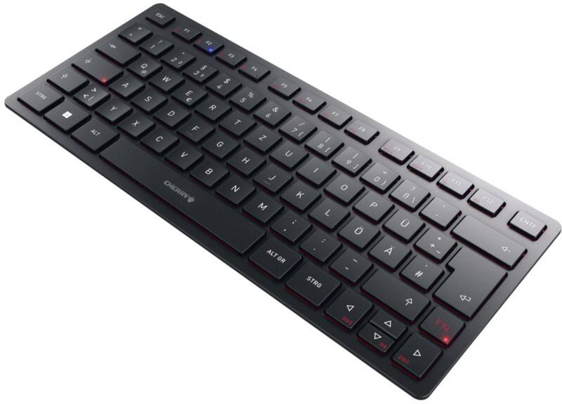 CHERRY Kabellose Tastatur KW 9200 MINI JK-9250DE-2 QWERTZ DE Schwarz