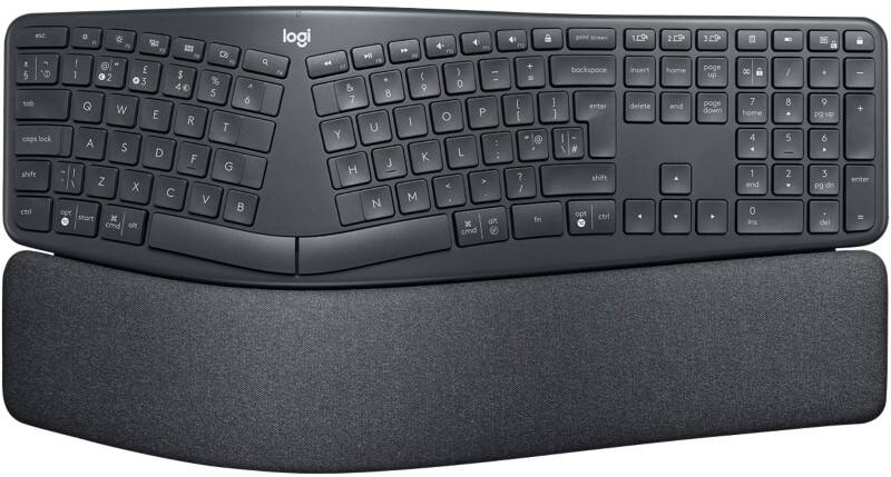 Logitech Kabellose Tastatur K860 Ergo 920-010108 QWERTZ DE Graphit