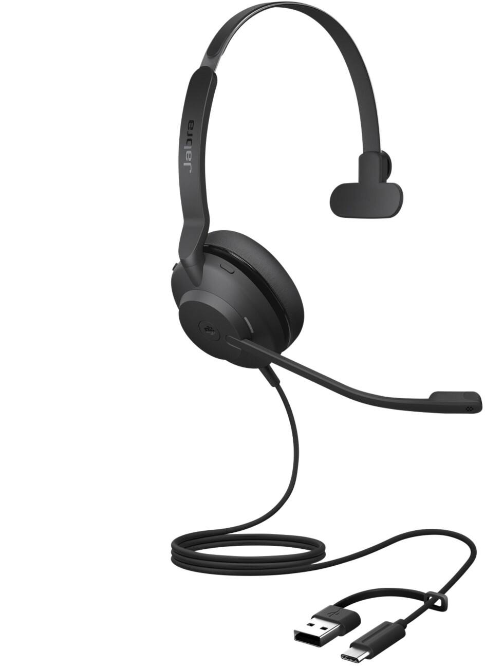 Jabra Evolve2 Kabelgebundenes Headset Over-the-Head USB ohne Bluetooth Mono 30 SE Schwarz