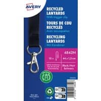 Avery Zweckform 4842N, Recycling Lanyard, 15 x 440 mm, Schwarz
