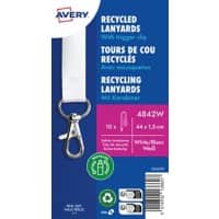 Avery Zweckform 4842W, Recycling Lanyard, 15 x 440 mm, Weiß