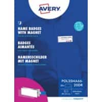 Avery Zweckform POL35MA66-20DR, Namensschilder, 80 x 34 mm, Edelstahl