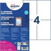 Avery Zweckform 4839XL, Namensschilder-Taschen groß mit Lanyard, 105 x 148 mm, Weiß