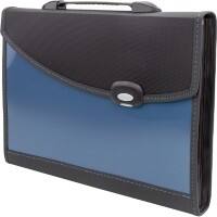Rapesco Fächermappe 13 Taschen A4+ PP (Polypropylen) Blanko Blau 0681