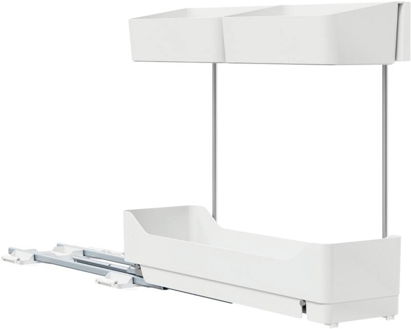 tesa Küchenseitenauszug Kunststoff, Metall Weiß 12,3 x 55 x 27 cm Set 17-tlg