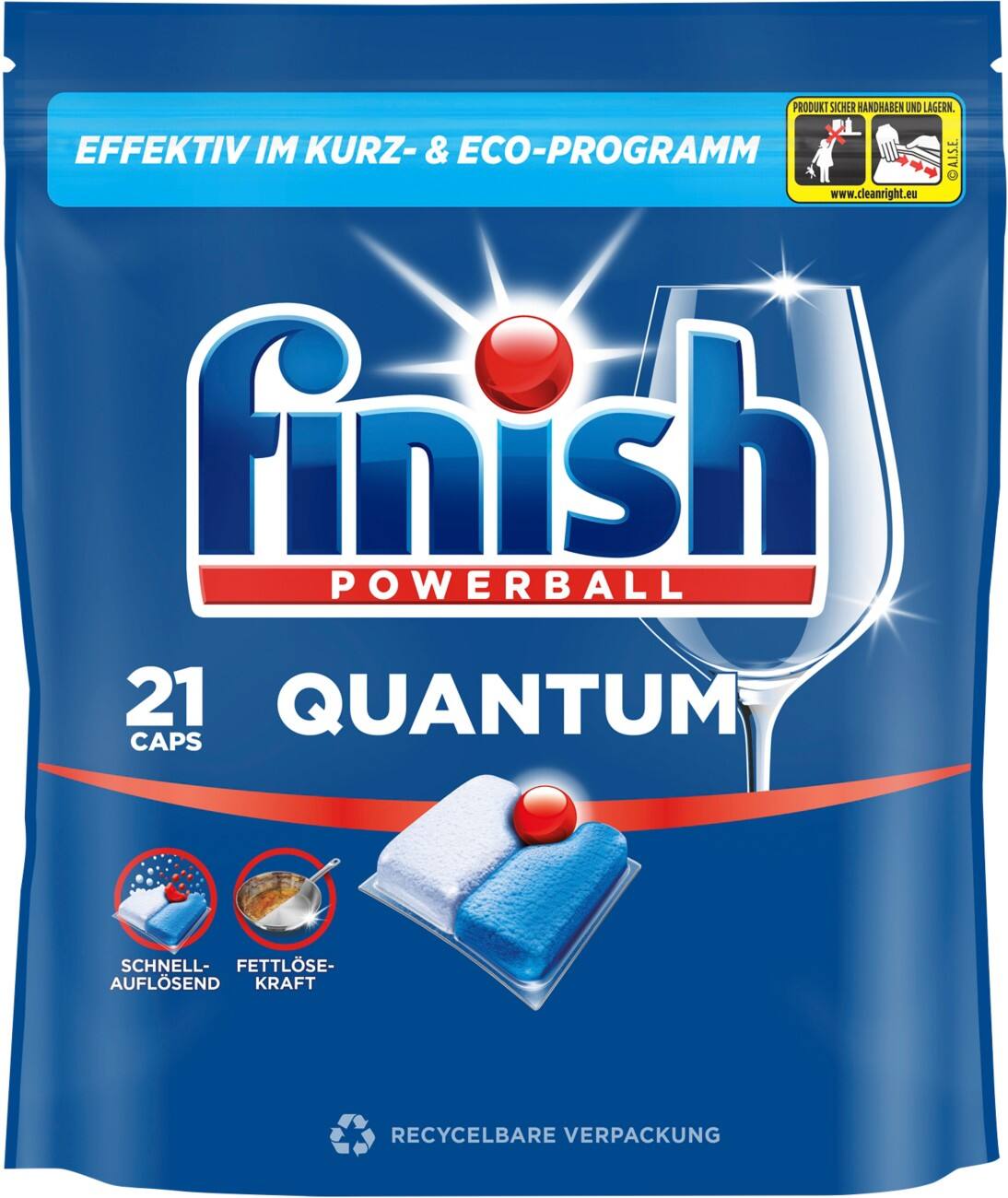 Quantum Powerball Spülmaschinentabs Fresh 21 Stück