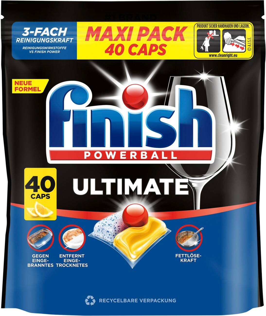 Finish Powerball Ultimate Spülmaschinentabs Citrus 40 Stück
