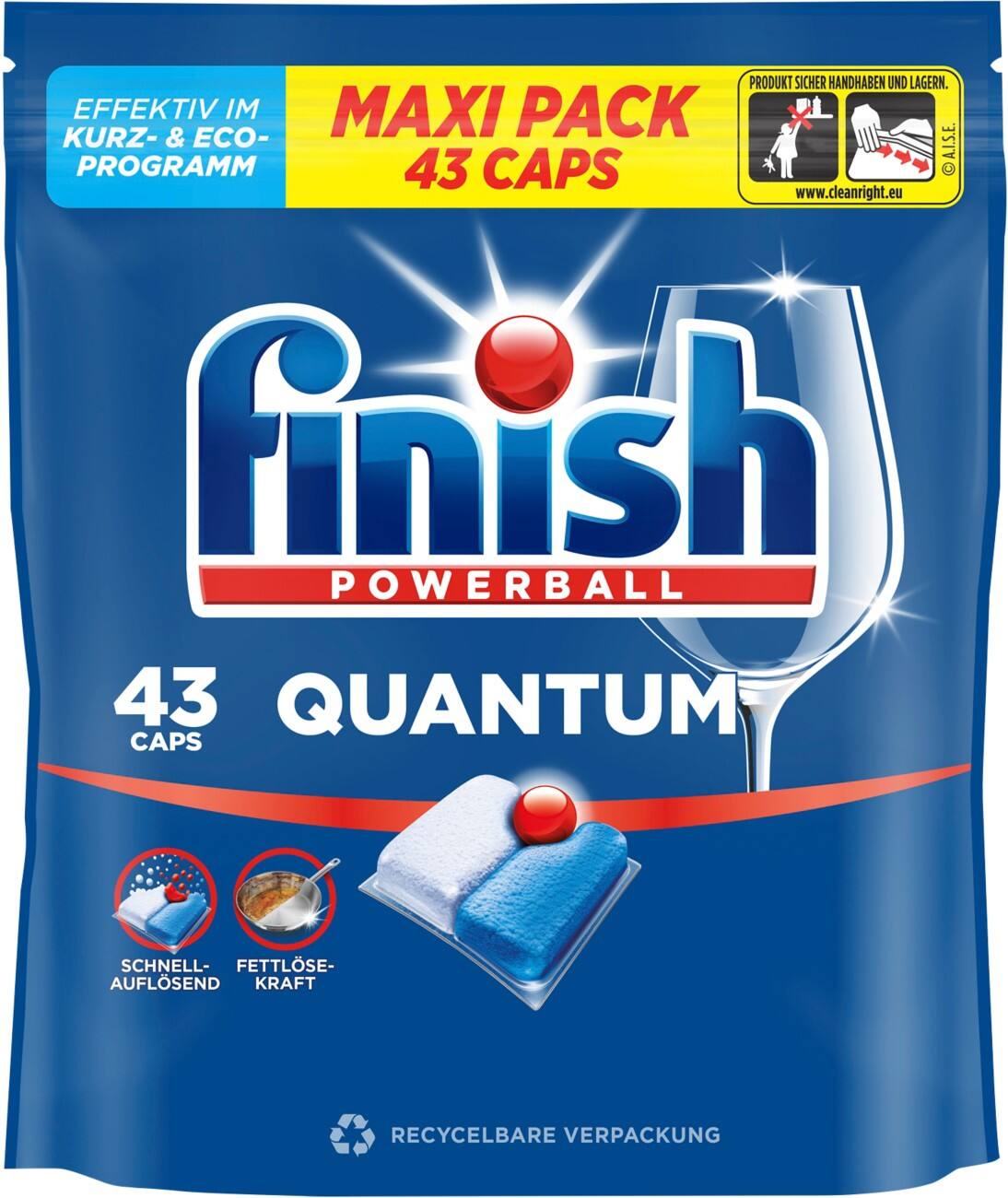 Quantum Powerball Spülmaschinentabs Fresh 43 Stück