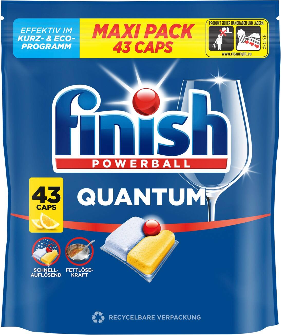 Quantum Powerball Spülmaschinentabs Citrus 43 Stück