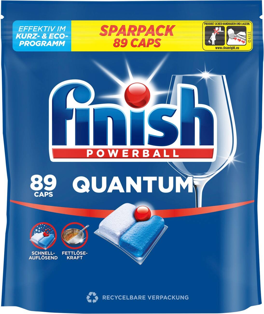 Quantum Powerball Spülmaschinentabs Fresh 89 Stück