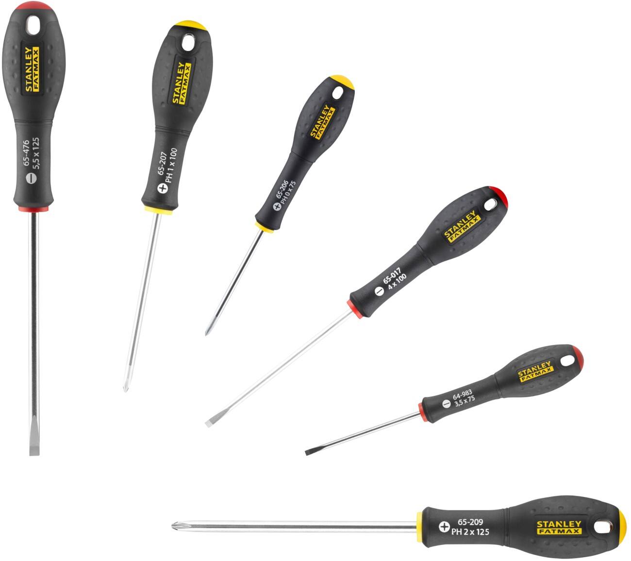 Stanley FATMAX Schraubendreher mit Softgriff, sandgestrahlt, CNC-präzisionsgefertigte Spitze FMHT0-62626
