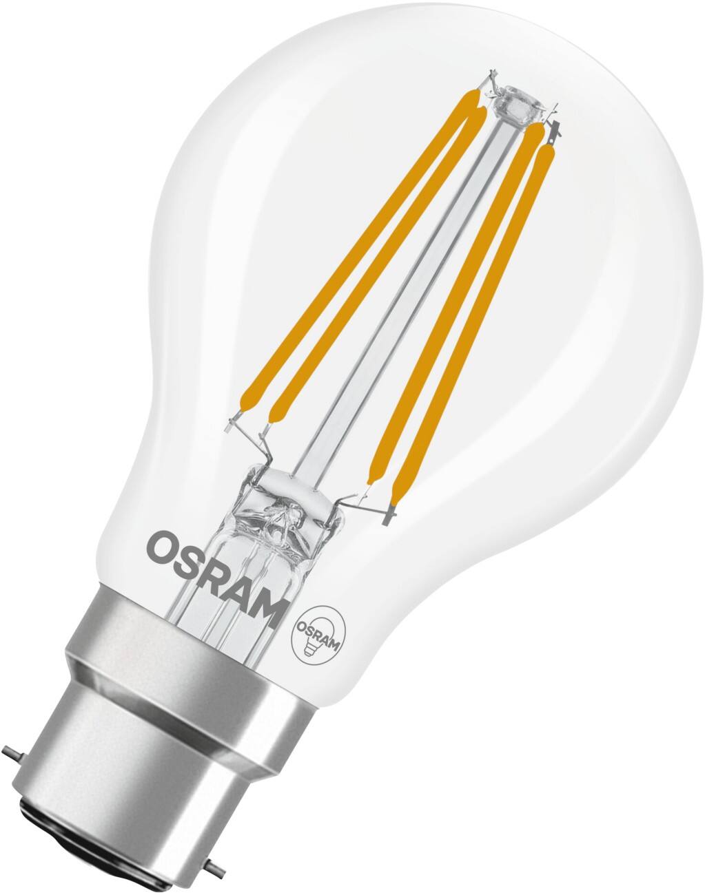 Osram Glühbirne Transparent B22d 5,9 W Warmweiß