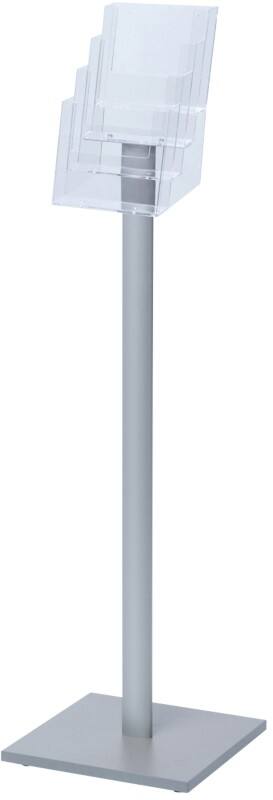 SHOWDOWN DIN A5 Broschürenständer Silber MB4C160 330 (B) x 330 (T) x 1.060 (H) mm