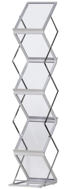 SHOWDOWN Broschürenständer Silber BHZZA 280 (B) x 350 (T) x 1.430 (H) mm BHZZA