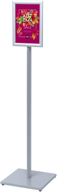 SHOWDOWN Design Standard Infoständer DIN A4 Aluminium, Stahl Silber