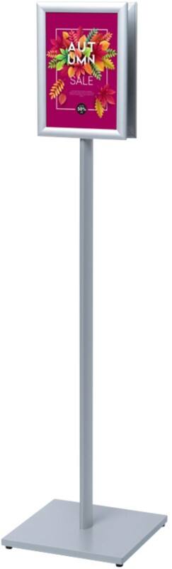 SHOWDOWN COMPASSO Infoständer DIN A4 Aluminium, Stahl Silber CAPOA4G25D
