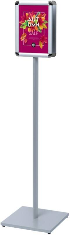 SHOWDOWN Design Standard Infoständer DIN A4 Aluminium, Stahl Silber CAPOA4R25D