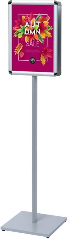 SHOWDOWN Design Standard Infoständer DIN A3 Aluminium, Stahl Silber