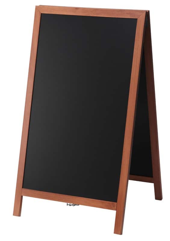 SHOWDOWN Kundenstopper Holz 68 x 120 cm Braun