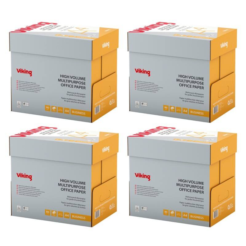 Viking Business A4 Kopierpapier 80 g/m² Matt 4 Boxen à 2500 Blatt