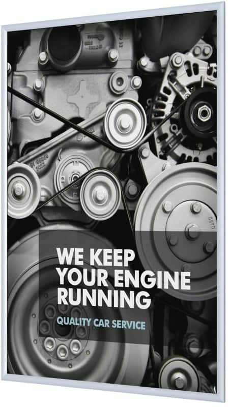 SHOWDOWN DIN A1 Klapprahmen Hängend Silber Aluminium KRA1G25 62,5 (B) x 1,1 (T) x 87,2 (H) cm KRA1G25