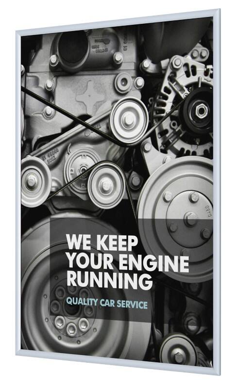SHOWDOWN B1 Fireproof DIN A1 Klapprahmen Hängend Silber Aluminium KRA1G25B1 62,5 (B) x 1,1 (T) x 87,2 (H) cm KRA1G25B1