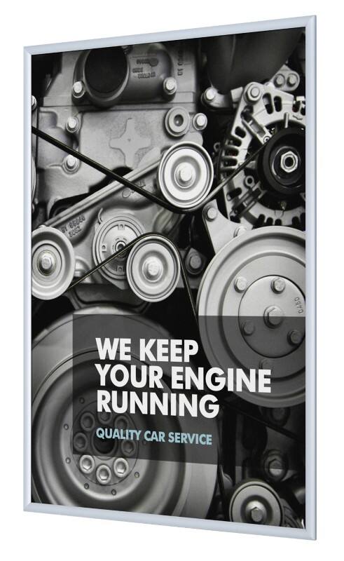 SHOWDOWN B1 Fireproof DIN A2 Klapprahmen Hängend Silber Aluminium KRA2G25B1 45,1 (B) x 1,1 (T) x 62,5 (H) cm KRA2G25B1