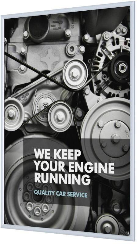 SHOWDOWN B1 Fireproof DIN A4 Klapprahmen Hängend Silber Aluminium KRA4G25B1 24,1 (B) x 1,1 (T) x 32,8 (H) cm KRA4G25B1