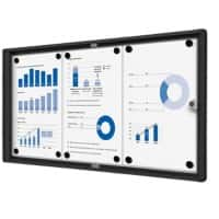 SHOWDOWN Abschließbarer Schaukasten Magnetisch 71,1 (B) x 35 (H) cm Schwarz 3 x DIN A4