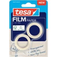 tesa Klebeband tesafilm 59216-00000 Transparent 19 mm (B) x 0,01 m (L) Papier   2 Rollen à 10 m